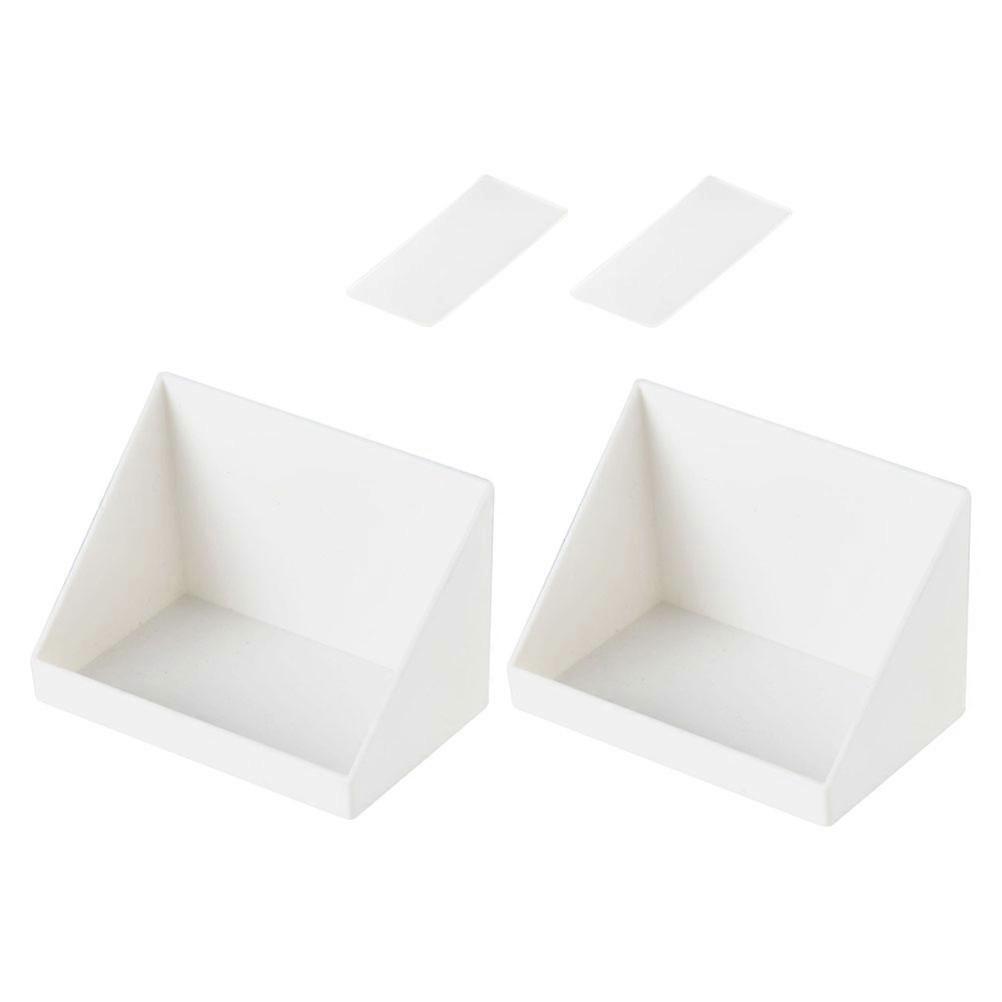 White Bathroom Wall Storage Rack Non-Punch Holder for 10Sets