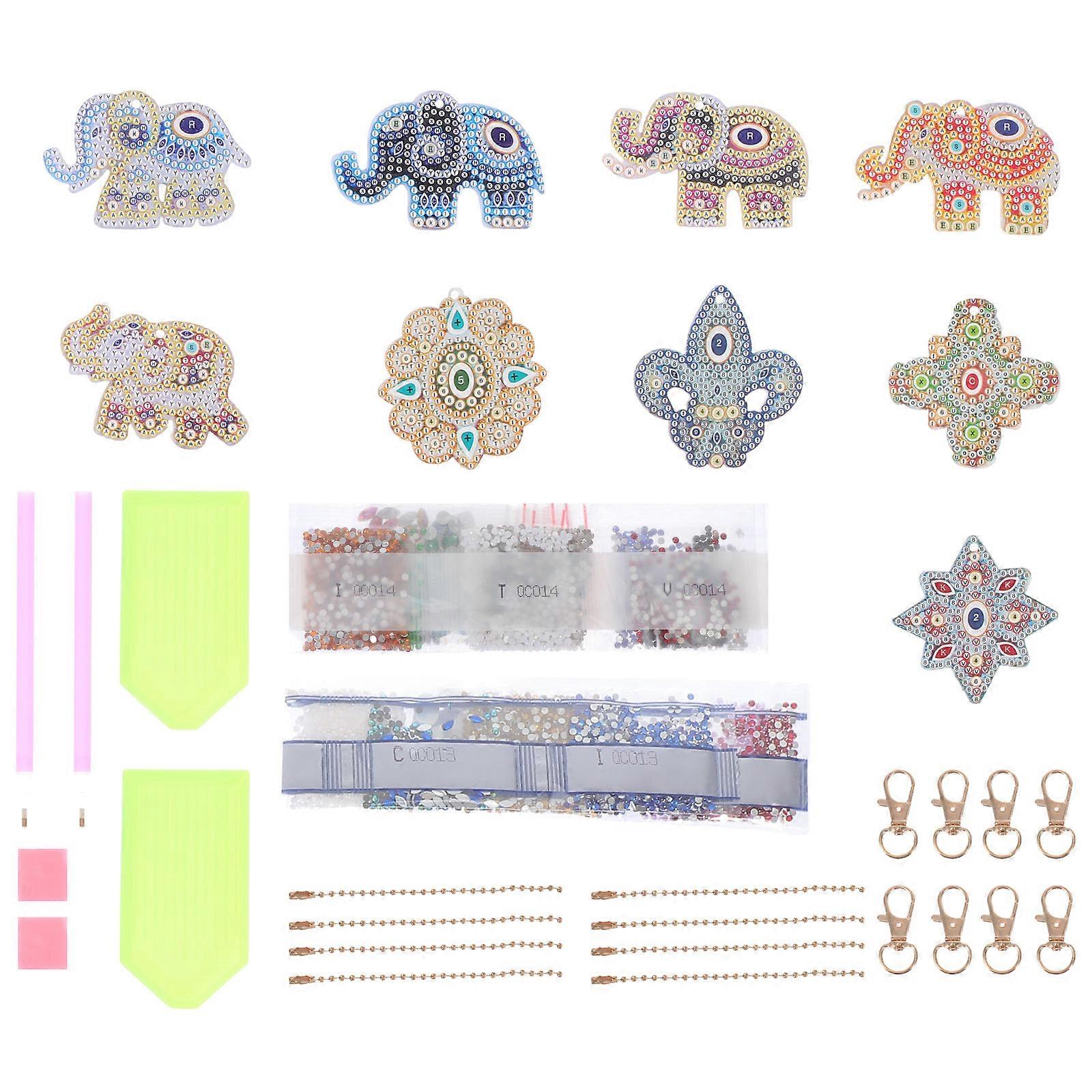 DIY Key Chain Pendant for Bag Hanging Decor 2Sets Multi Color Designs
