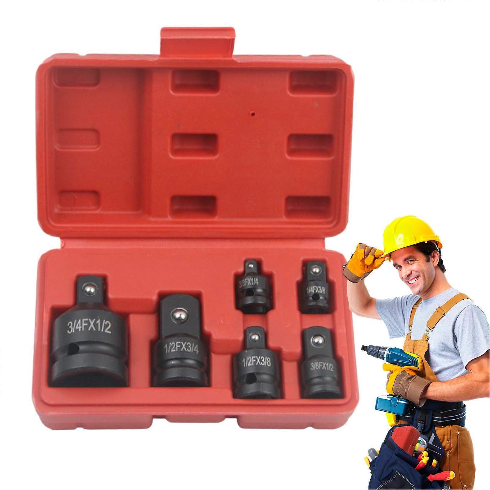 Socket Adapter,Reducer and Extension Kit  6Piece Precision Socket Adapters For Home , Automotive, Electrician