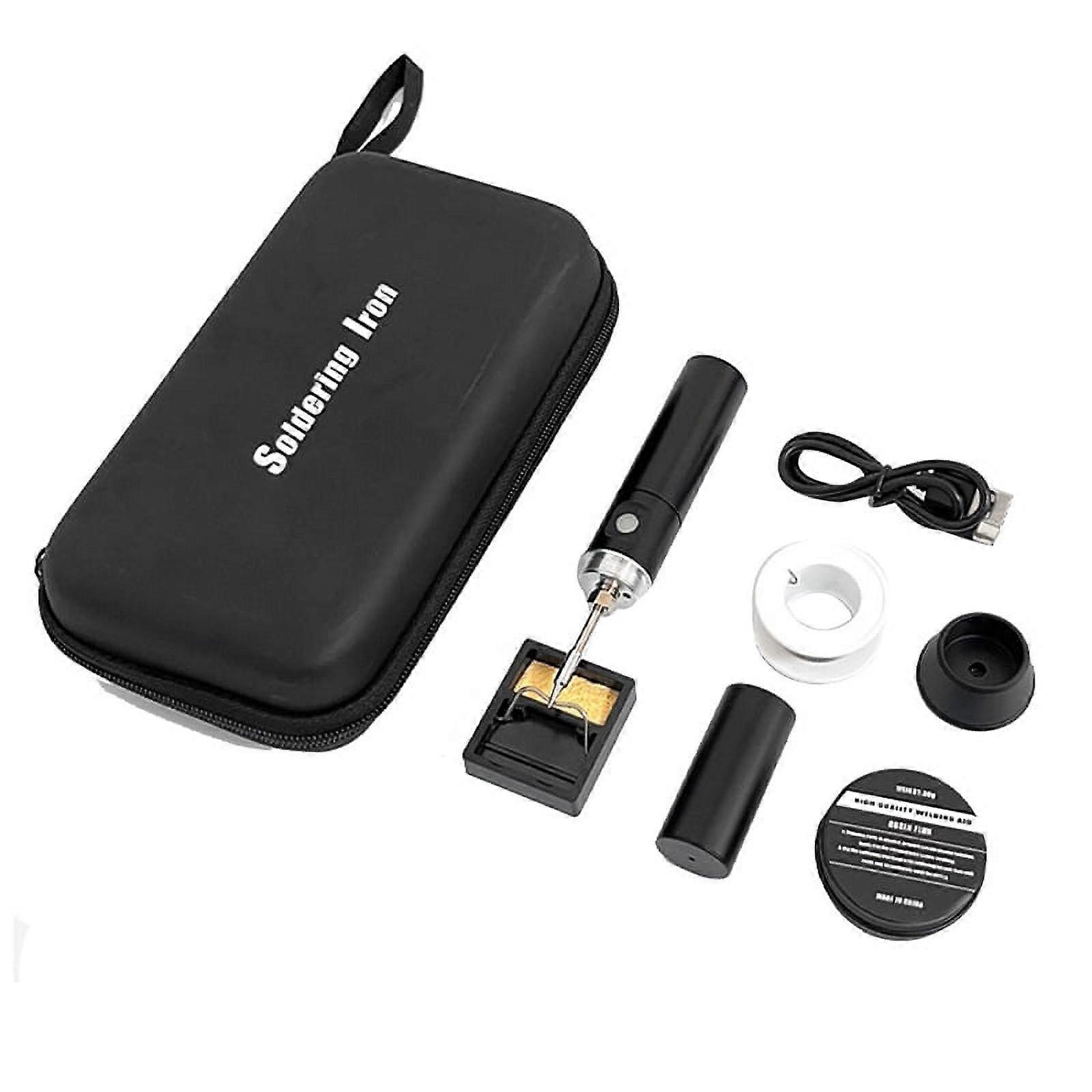 USB Soldering Iron Mini Convenient Adjustable Temperature Home Tools DIY Manual Radio Soldering Iron Set