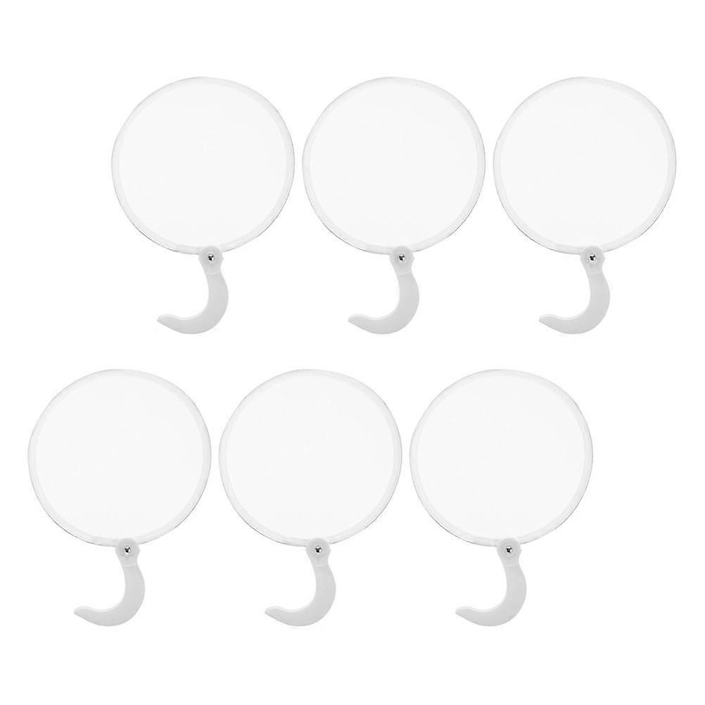 Foldable Fans Foldable Fan for Summer 6Pcs Portable Handheld Round White Fan