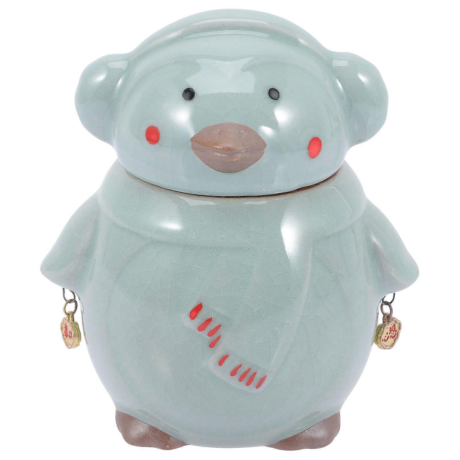 Light Green Ceramic Tea Container for Storage 3Pcs Tea Canister