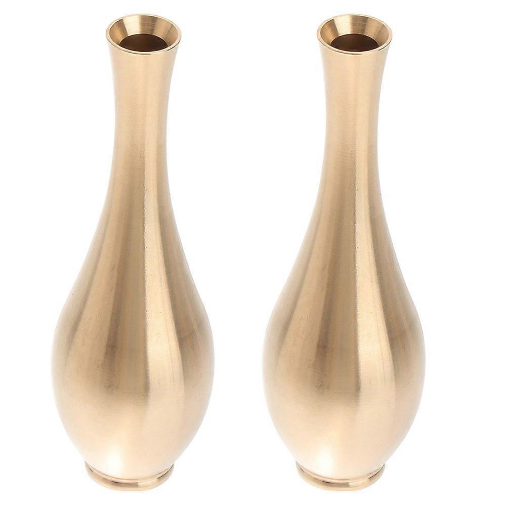 Copper Tiny Vase Mini Flower Vase Decorative Holder 4Pcs Set
