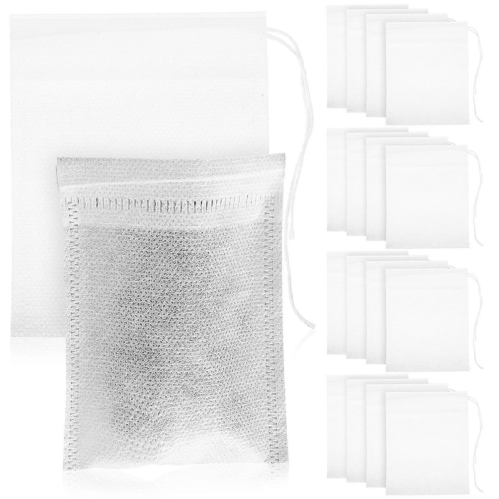 Empty Tea Filter Bags with Drawstring for Flower Tea 400Pcs White Pack