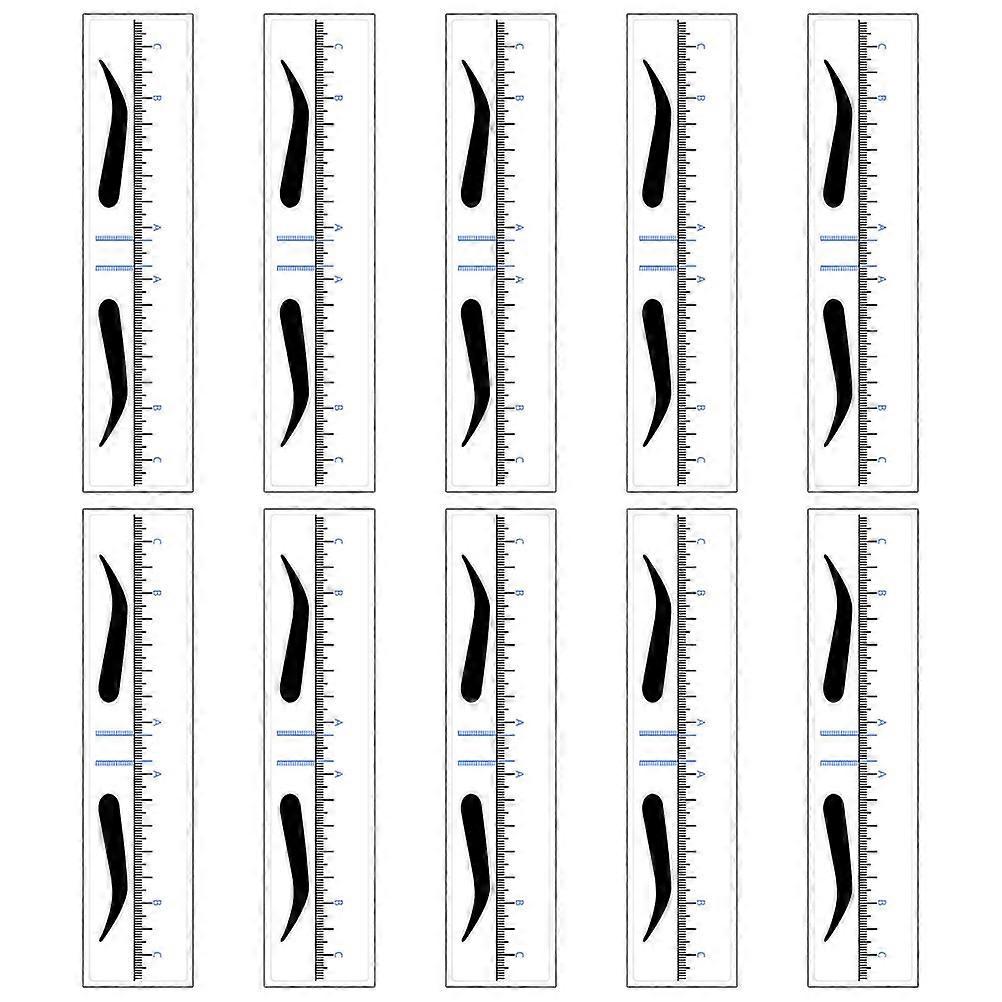 Eyebrow Stencil 50Pcs PVC Brow Tool For Precise Measuring And Angle Correction