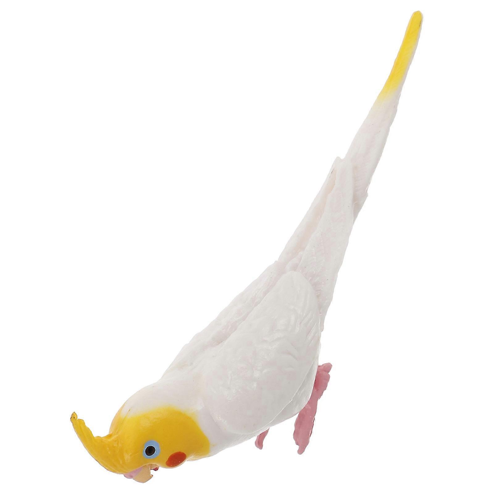 Detailed Parrot Figurine For Bird Enthusiasts And Collectors 9.50X4.50X2.50CM Static Solid PVC Model Decoration 4Pcs