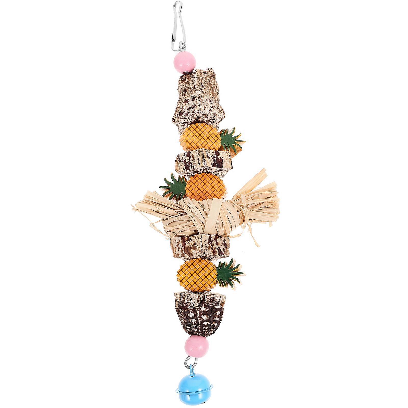 Hanging Bird Toy 3Pcs Durable Chewing Option For Parakeet Attracting Parrots During Playtime