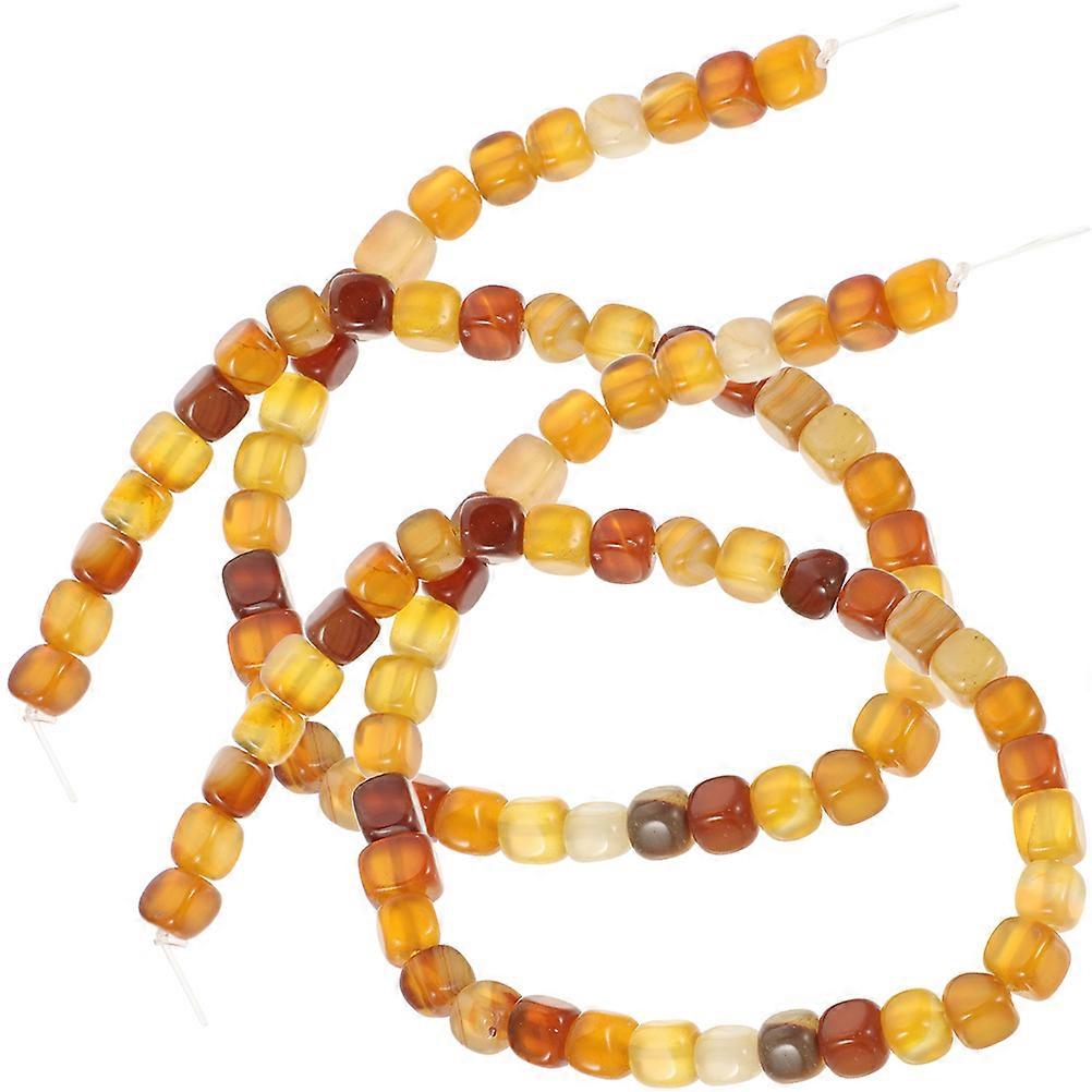 8 Strings Brown Agate Spacer Beads for Jewelry Making Purposes