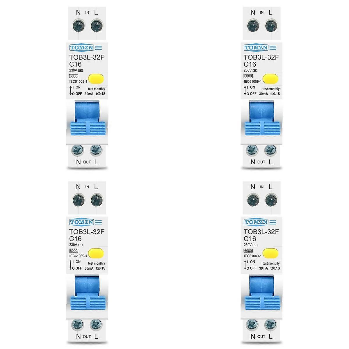 18MM 230V RCBO 1P+N 6KA Residual Current Differential Automatic Circuit Breaker with over Current L