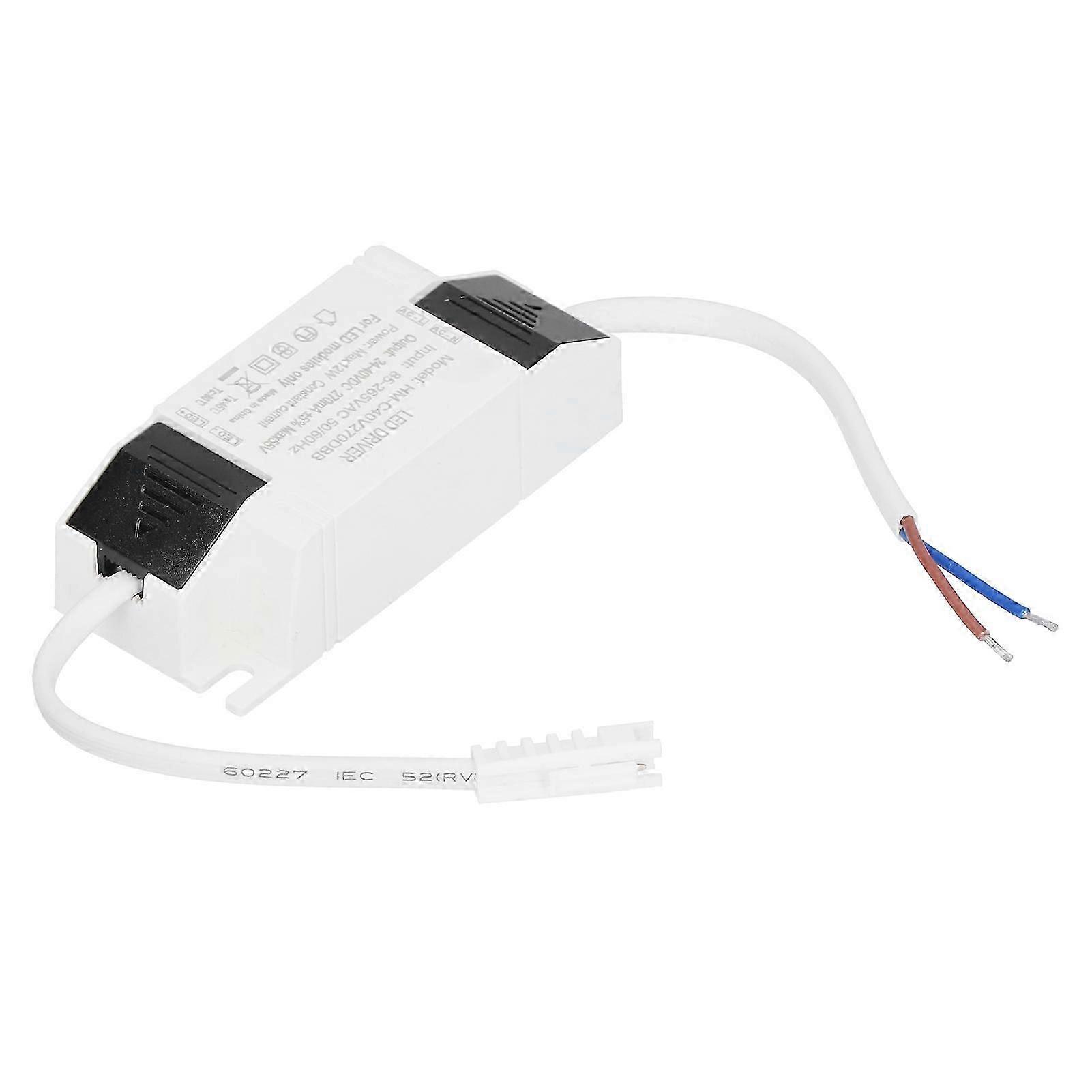 LED Driver 12W Constant Current 270mA Input AC85-265V Output 24-40VDC Power Adapter Connector Durable Reliable for Ceiling Light Transforme
