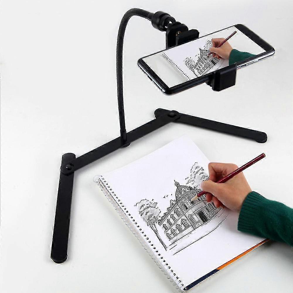 Adjustable Tripod With Cellphone Holder, Overhead Phone Mount, Table Top Teaching Online Stand For
