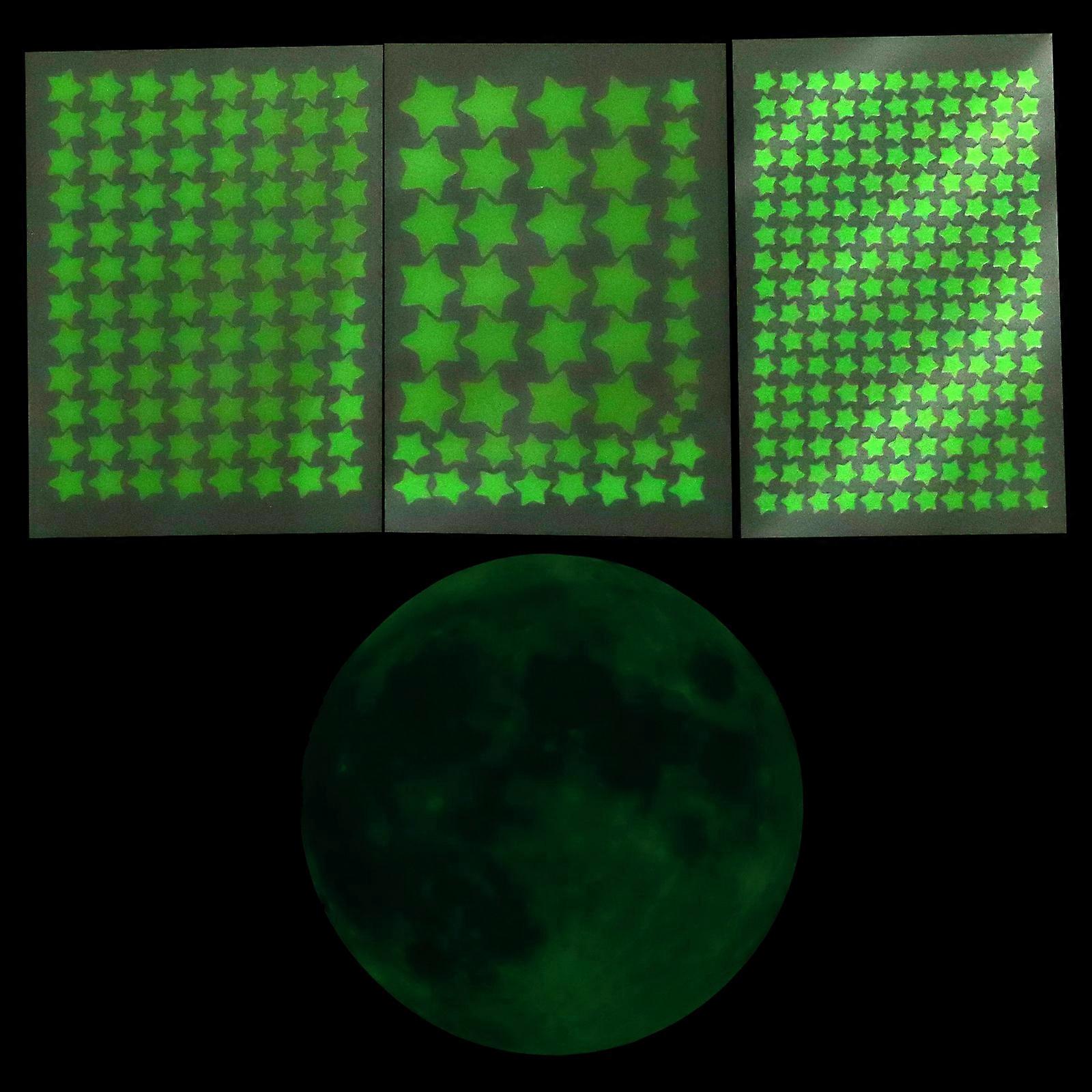 Moon Stars Wall Stickers for Decoration 3 Sheets Set