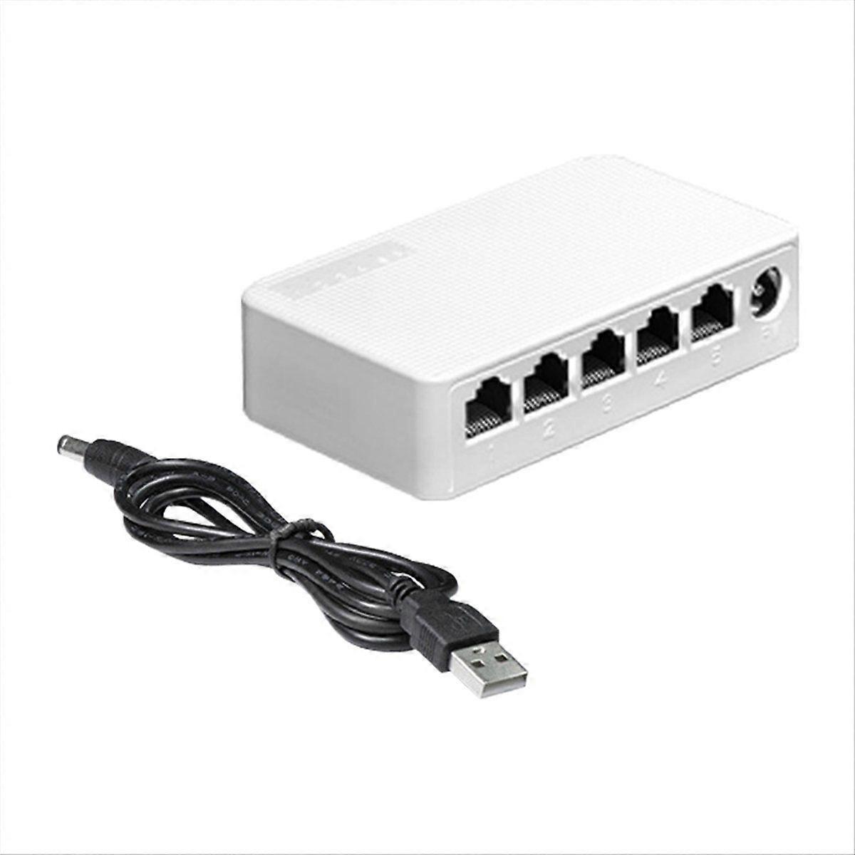 5 Port 100Mbps Ethernet Switch Mini Network Hub Ethernet Splitter