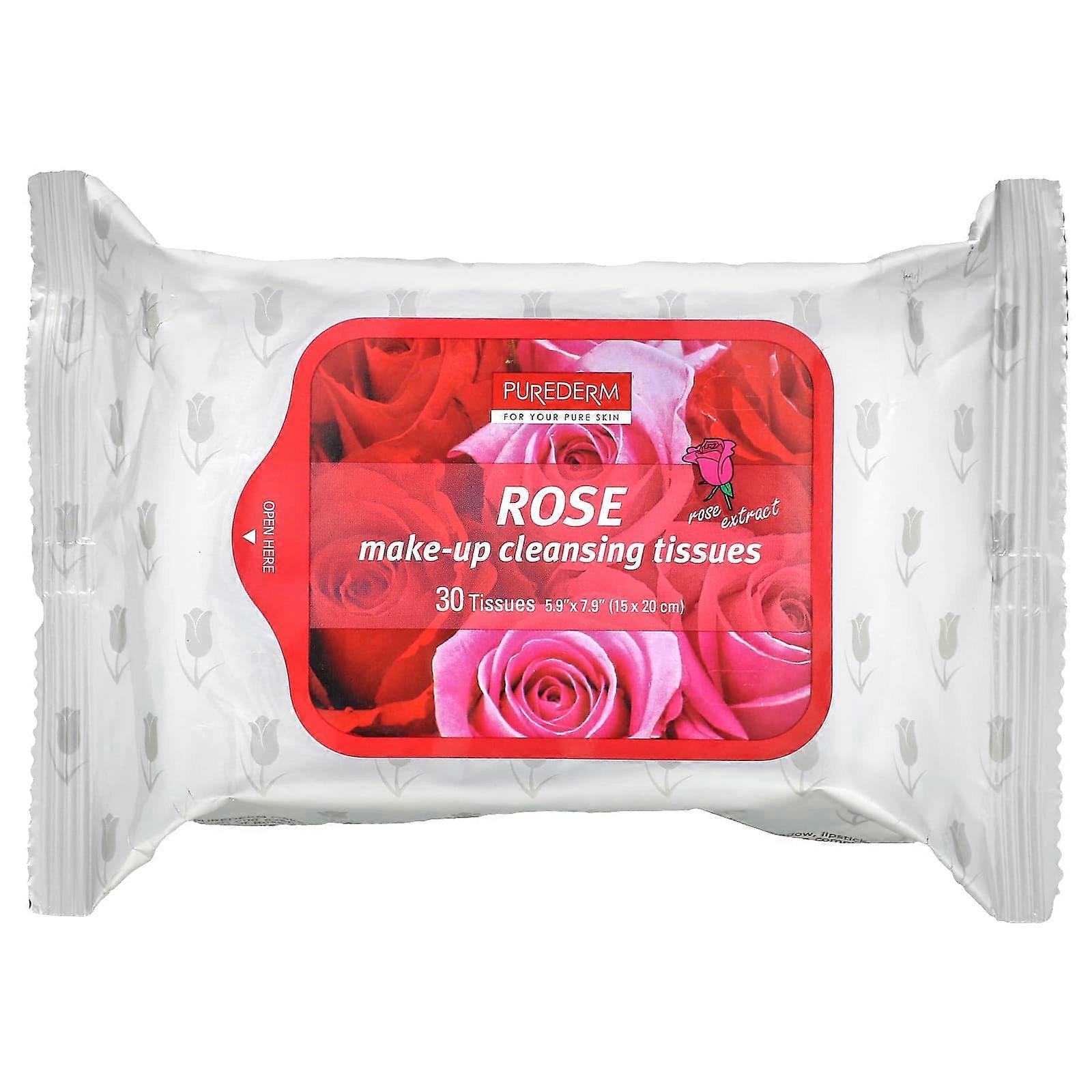 Make-Up Cleansing Tissues, Rose, 30 Tissues
