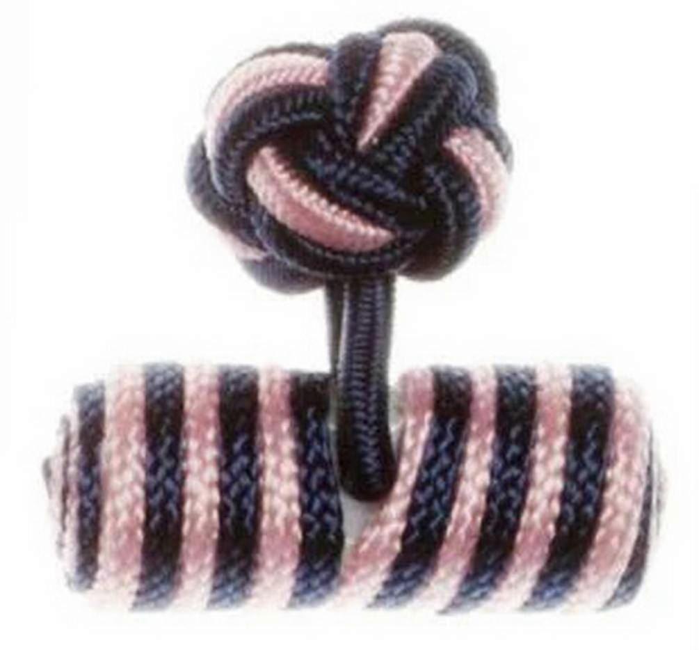 David Van Hagen Barrel Cuff Knots - Black/Pink