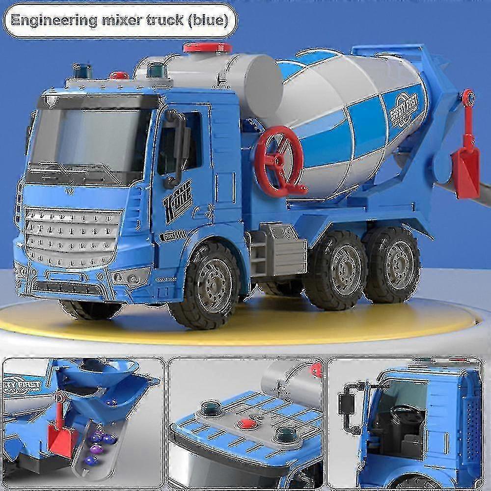 Children's Large Mixer Inertia Toy Car Dumper Concrete Engineering Vehicle Cement Tanker Simulation Model Car 25-26