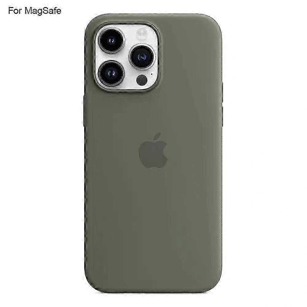 For iPhone 14 Pro Case Compatible with MagSafe Liquid Silicone Phone Back Cover [Induction Popover]