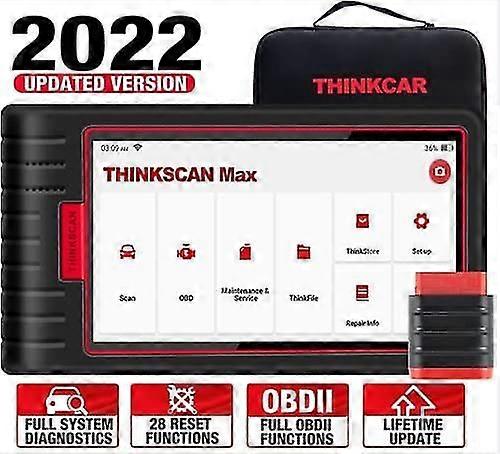 Thinkscan Max Auto Diagnostic Tool Car Fault Code Reader, Obd2 Scanner For All Systems With 28 Free Reset