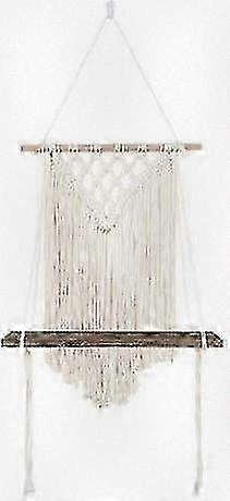 Wall-Mounted Shelf with Bohemian Design - Decorative Hanging Storage