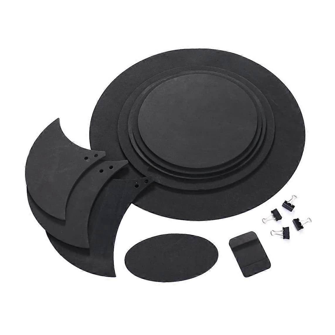 Drum Mute Pads 10 Pcs Foam Silencer Pads For Practice Drums Silence Mat Compatible With Acoustic Drums