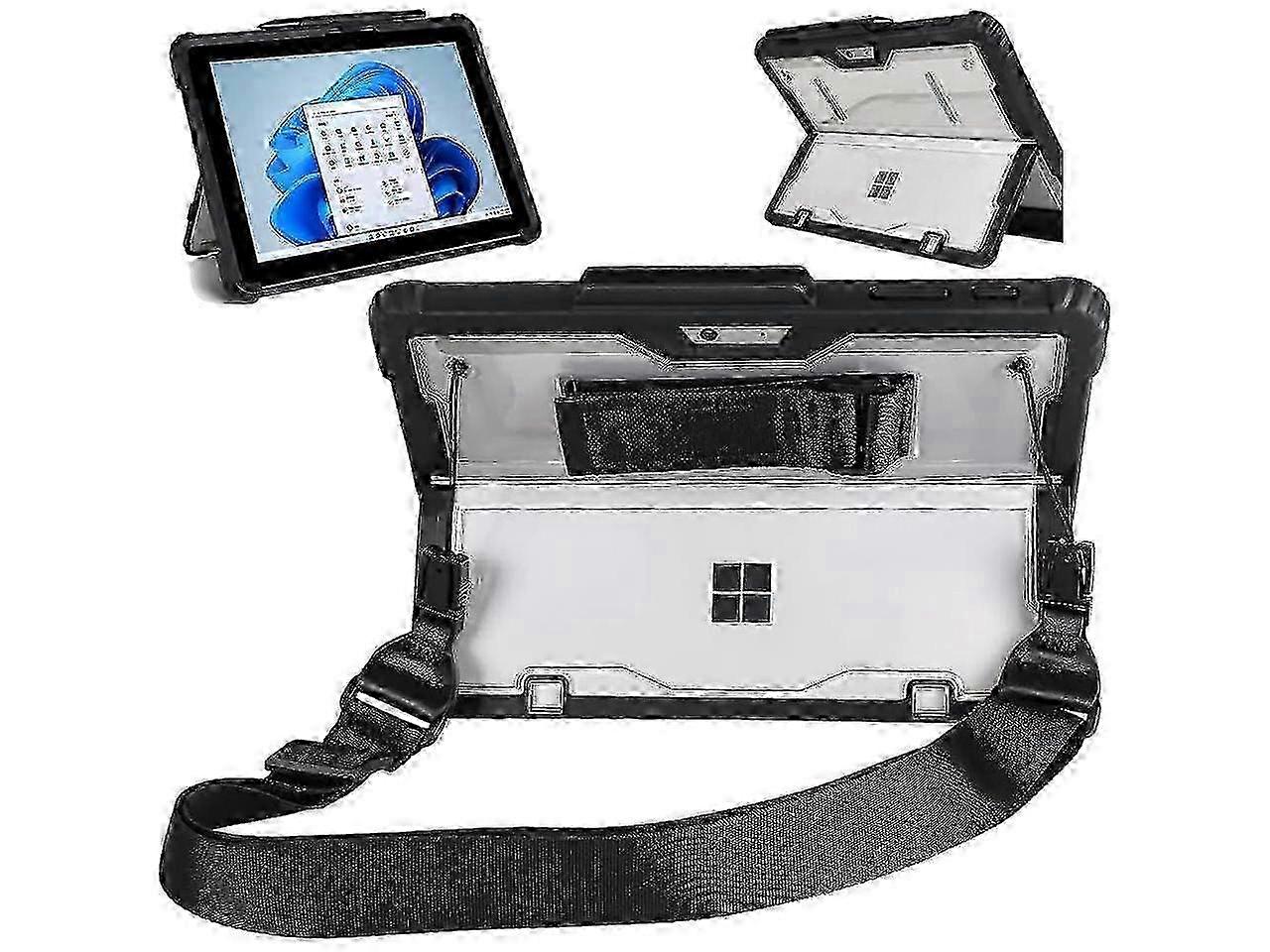 Shockproof Protective Case for 13 inch Microsoft Surface Pro 10 2024 / Surface Pro 9 2022 with Stand, Hand/Shoulder Strap Strap, Pen Holder
