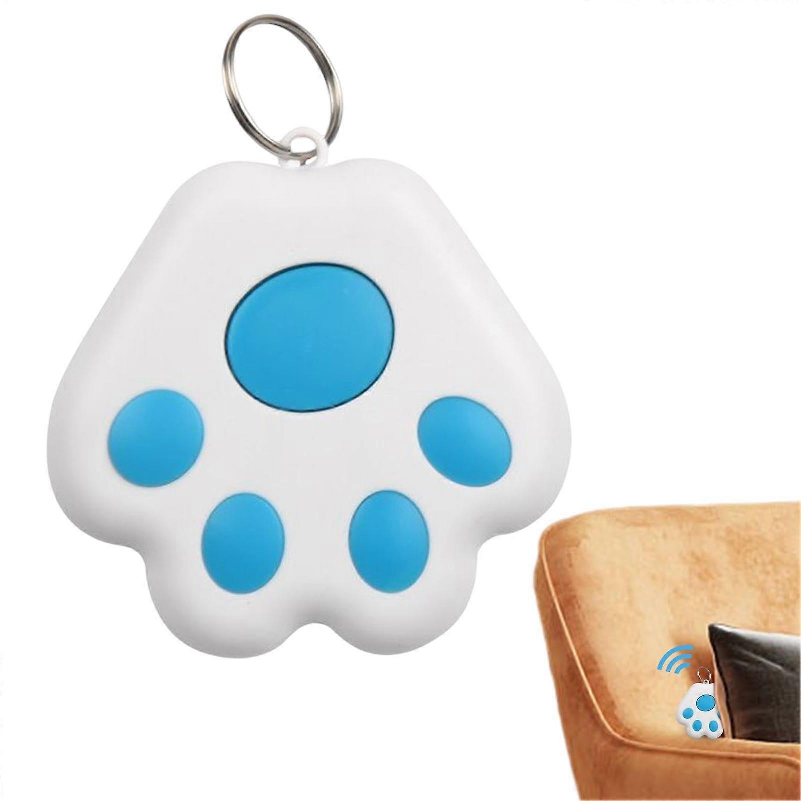 Key Finder Waterproof Pet Tracker With Cat Claw Shape Real Time Wireless Locator Sky Blue