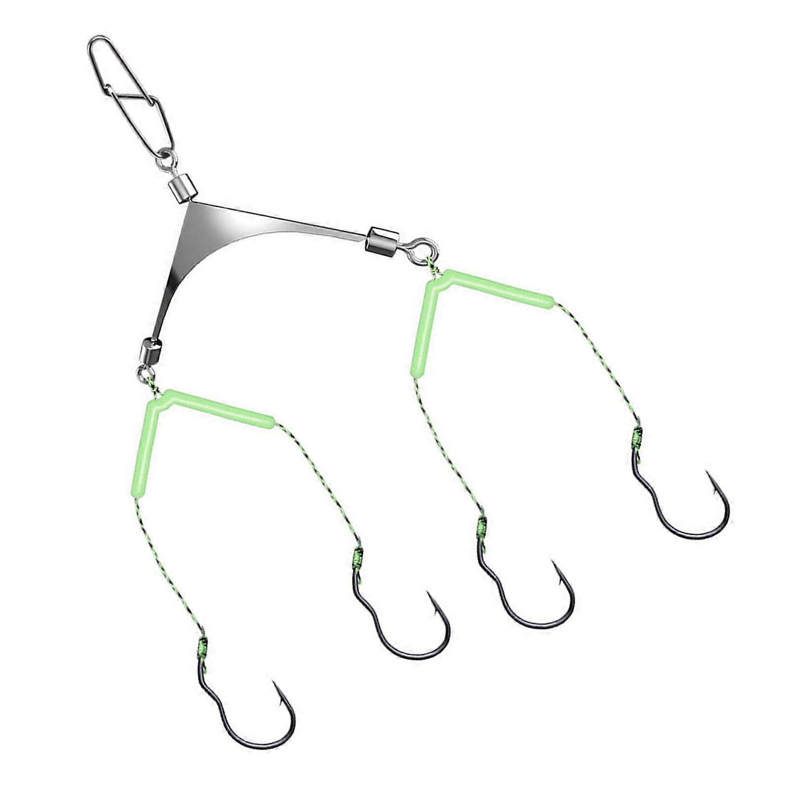 Antitangle Fishing Hook Stainless Splitter Sharply Penetration Fishing Hooks Tangling Resist For Multiple Rod Types Multicolor