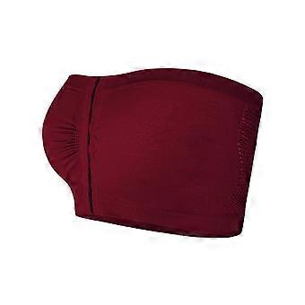 Everyday Stretchable Bustier Bra No Wire Support Flexible Breasted Fastening Easy Wash Easily Movement  Burgundy M