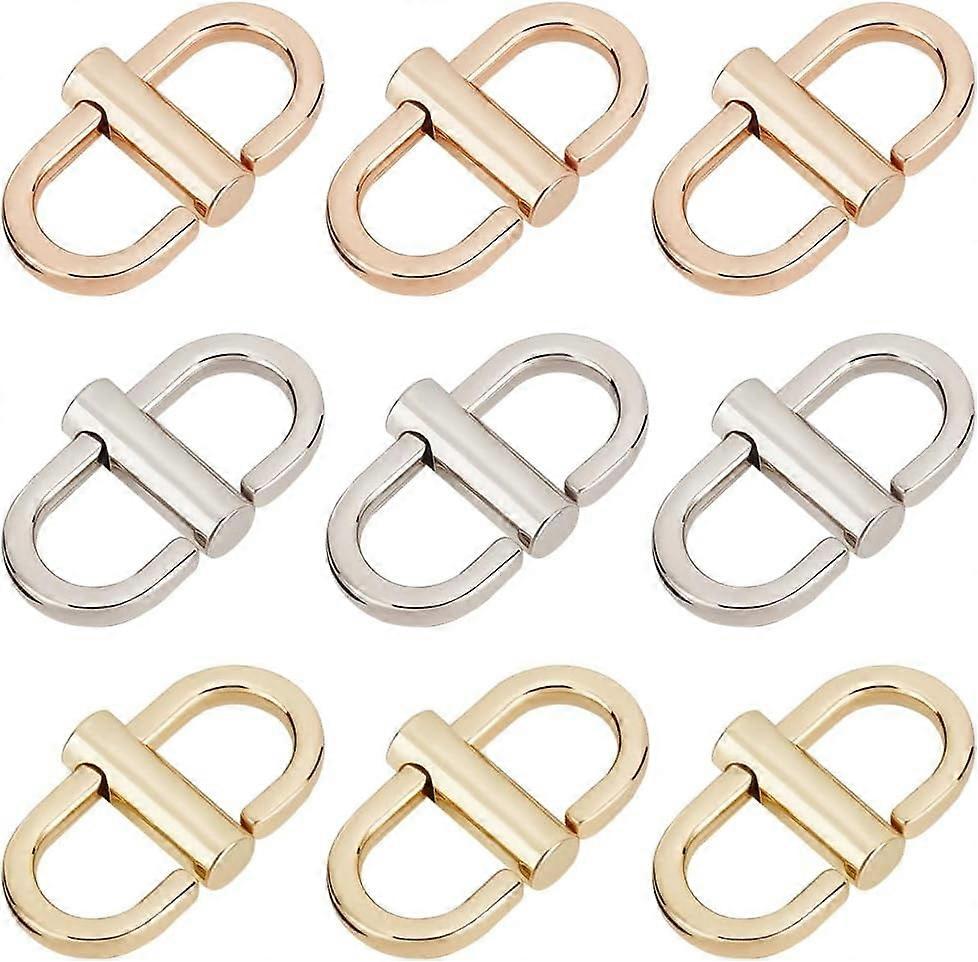 1 Box 9Pcs Chain Clip Buckle Adjustable Iron for Chain Strap Bag 3 Colors Handbag Shorten Length Chain