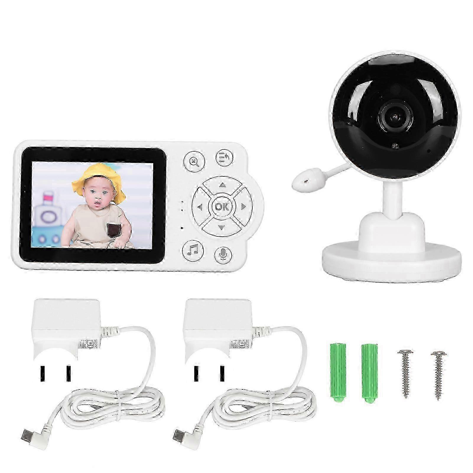 Baby Monitor 2.8inch Screen Two Way Talk Long Range 2.4G WiFi Video Baby Monitor with Moving Camera 100?240V US Plug