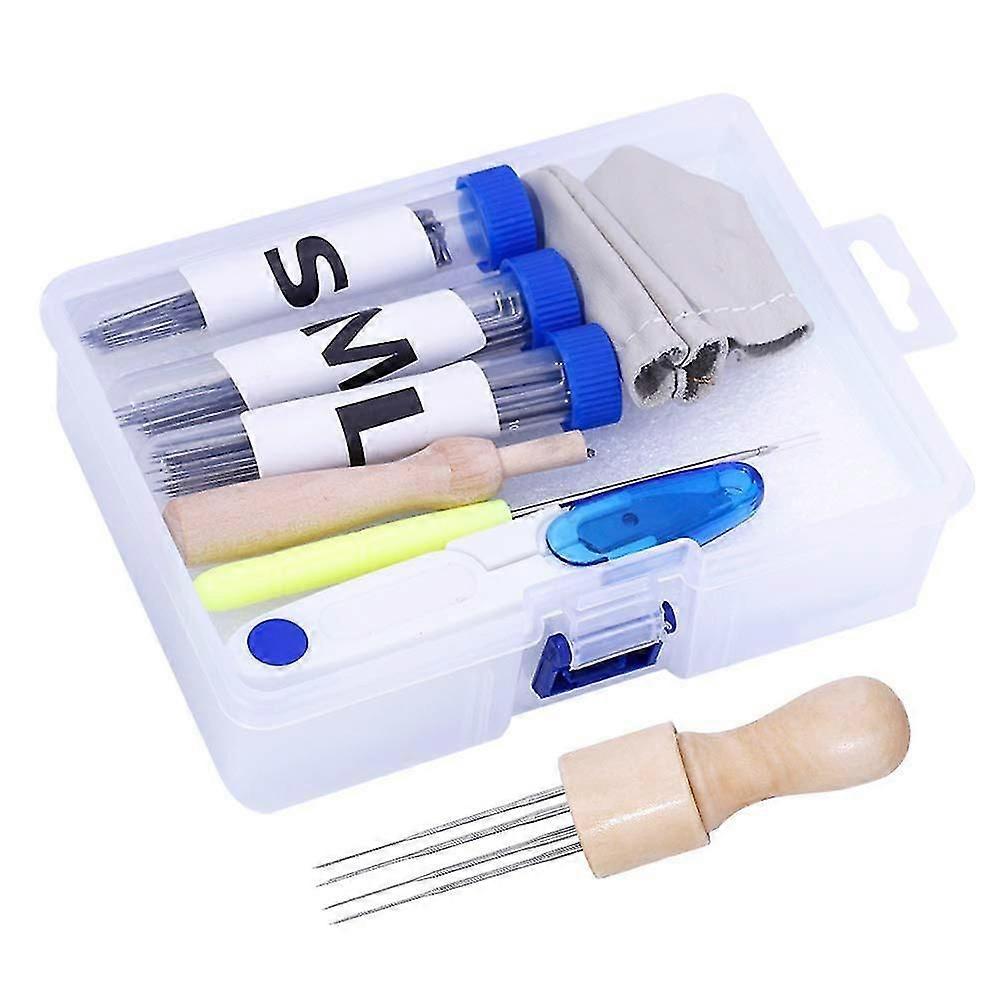 72 Pcs Felting Needles Kit, 3 Sizes Wool Felt Needles, Felting Tool Felting Needle With Mat Scissors Finger Protectors
