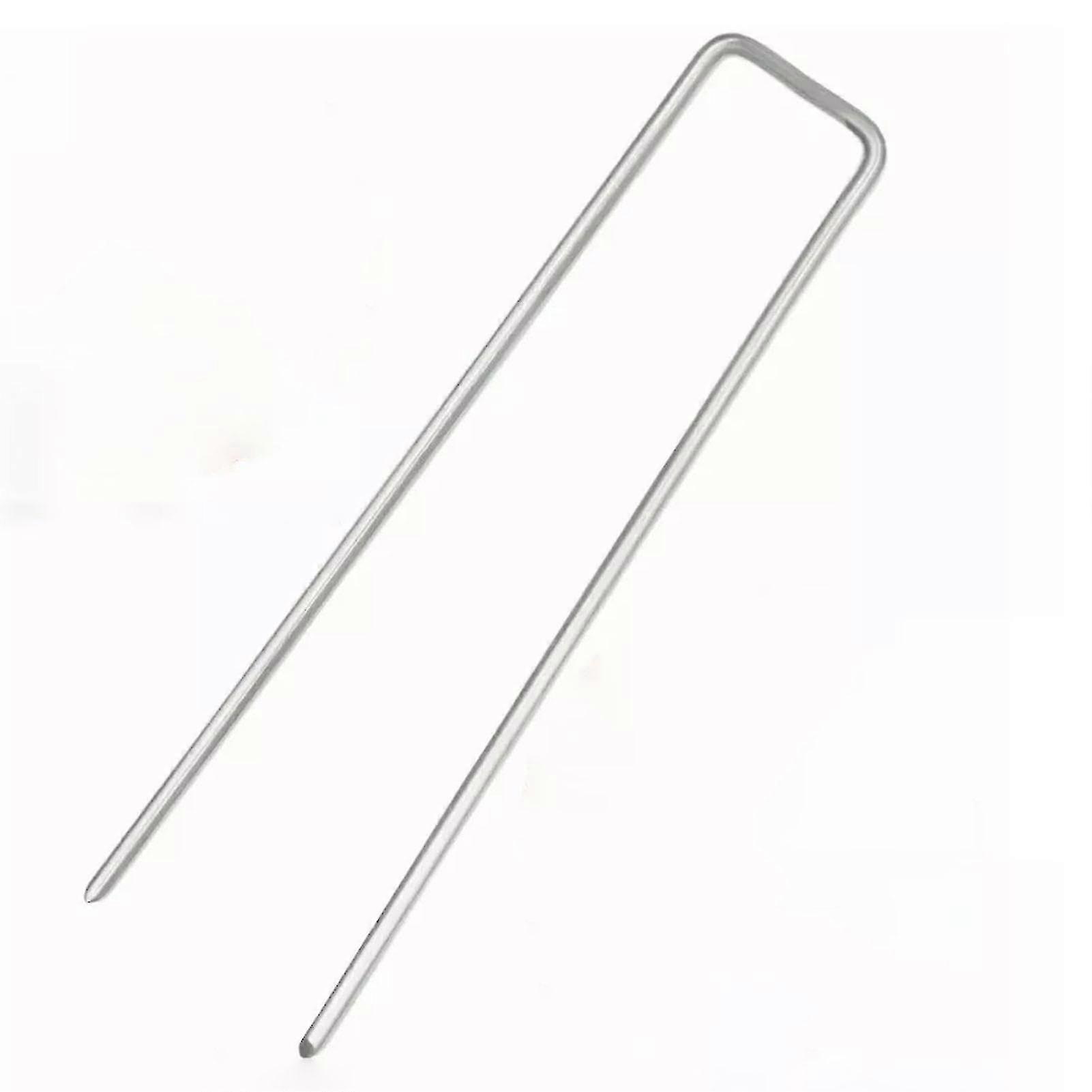 أوتاد الحديقة الثقيلة المضادة للصدأ لحاجز الحشائش الآمن ، توفر دبابيس المناظر الطبيعية الفولاذية المجلفنة دعما دائما للمشاريع الخارجية