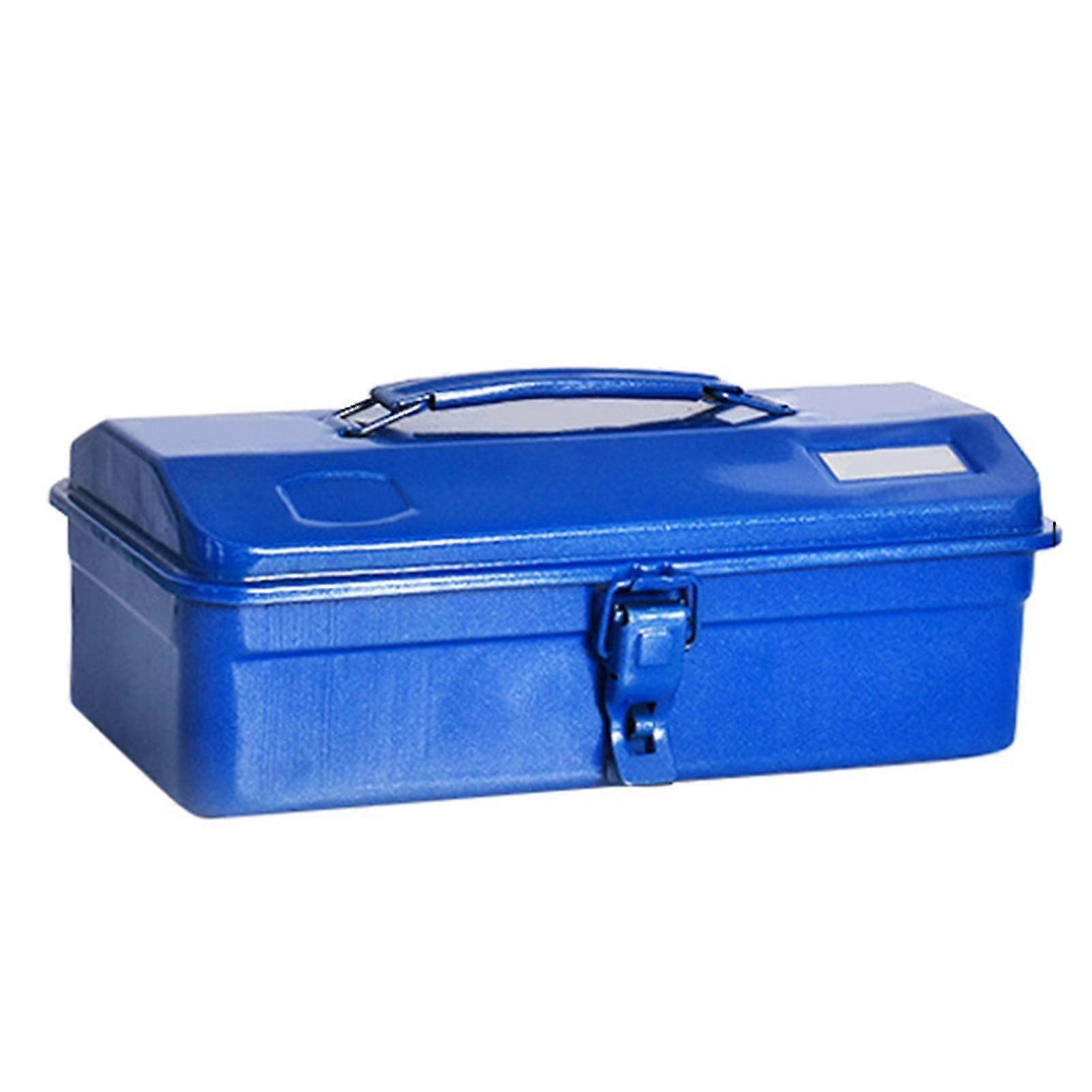 Thickened Iron Tool Box Large Capacity Multifunctional Portable Toolbox with Lock for Repair Tools Hardware