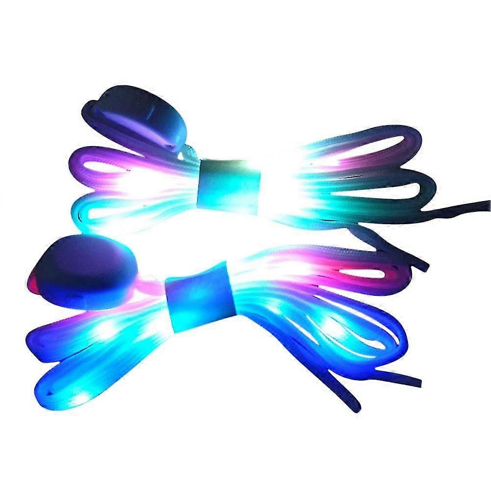 Led White Shoelaces Light Up Shoe Laces 3 Modes 5 Colors Flashing Shoestrings