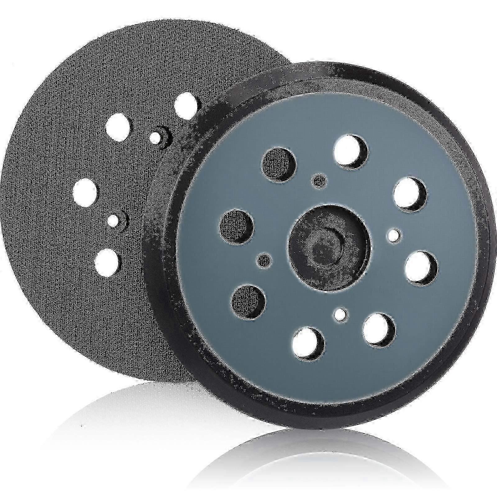 2 Pieces 125mm 8 Hole Hook And Loop Orbital Sander Pad Replacement Sanding Pad (blue,)