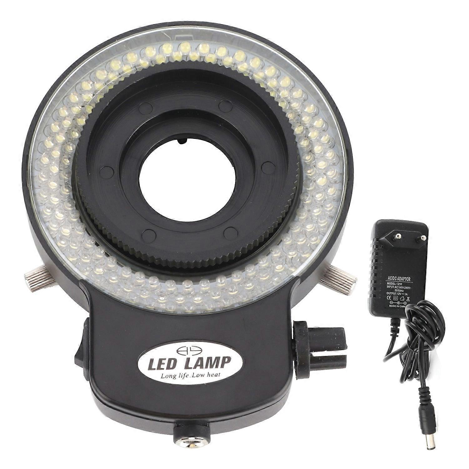 Microscope LED Light Industrial Adjustable 144LED Ring Lamp with Black Shell