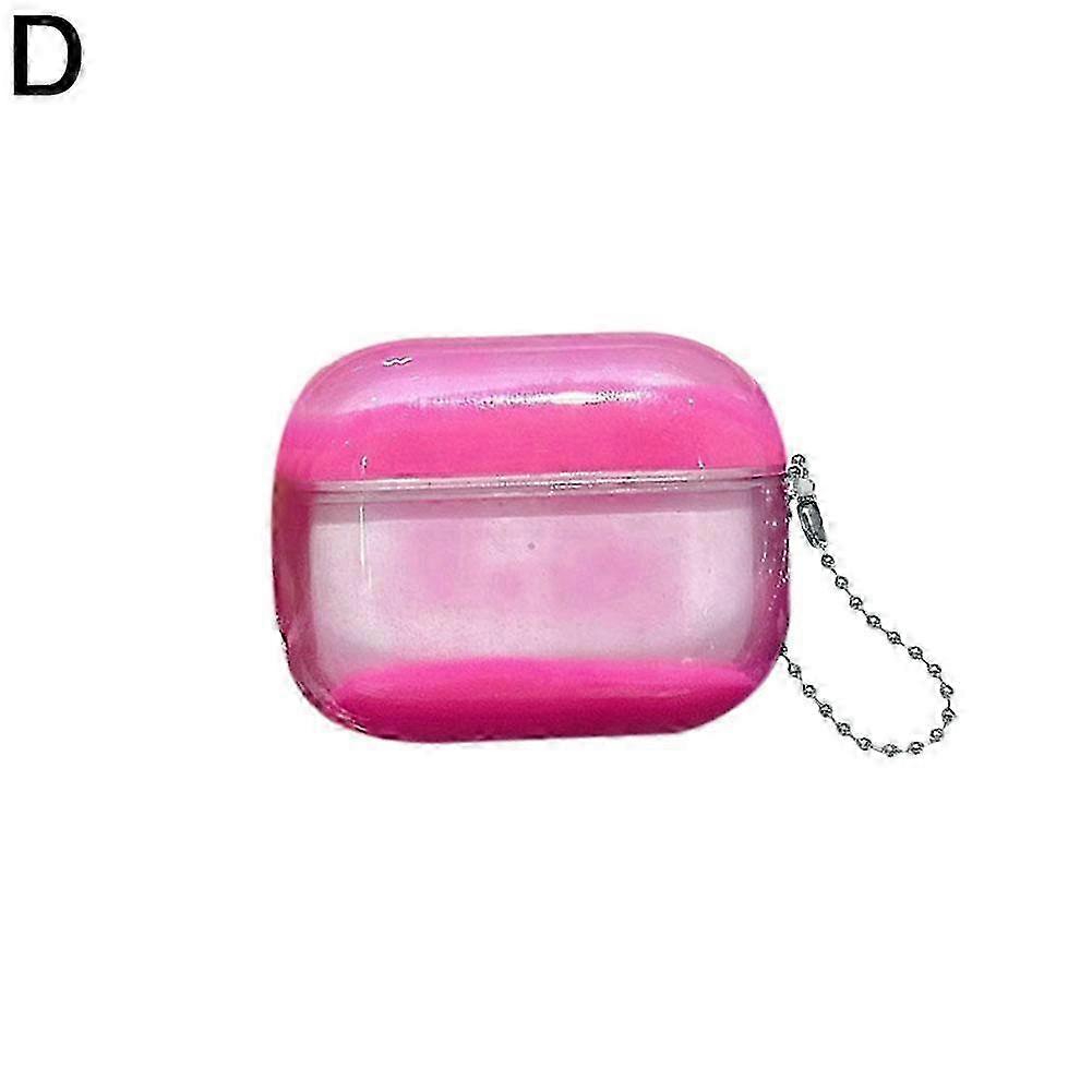 Pink (D) for airpods 4$ Applicable to AirPods4 earphone shell quicksand Apple earphone protective cover tpu luminous