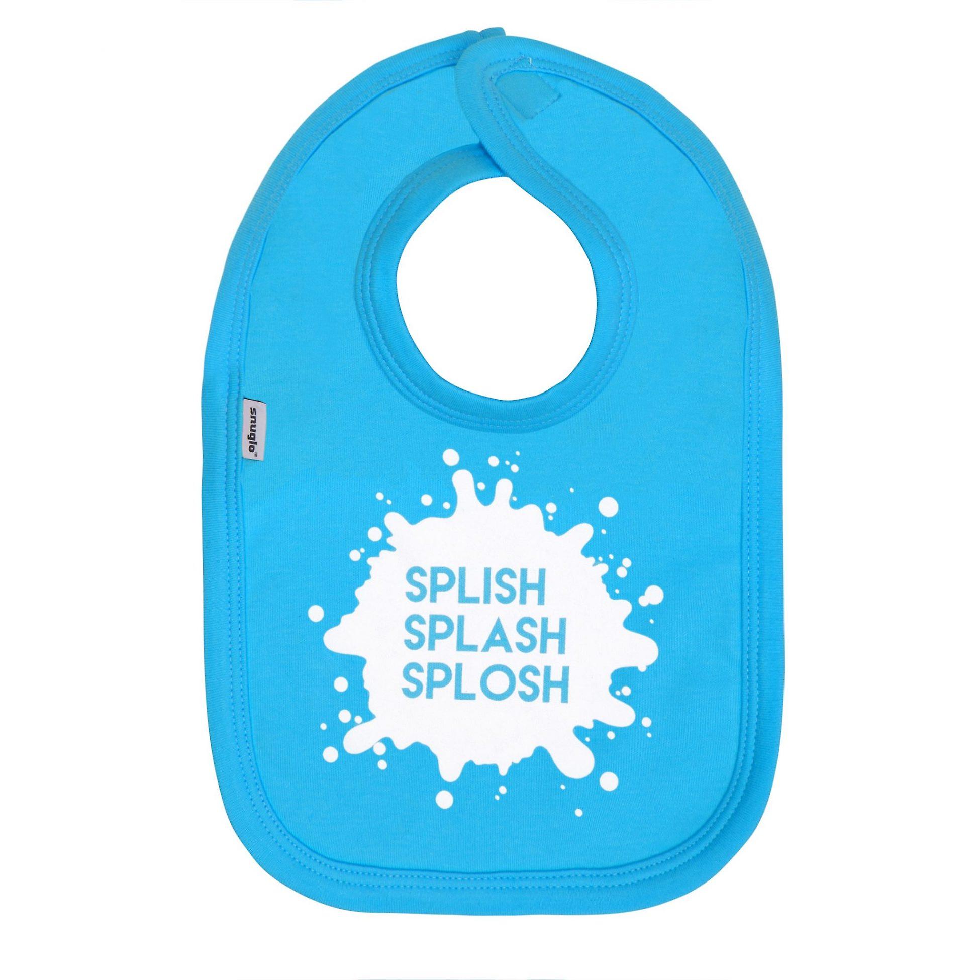 Splish Splash Splosh Baby Bib Blue