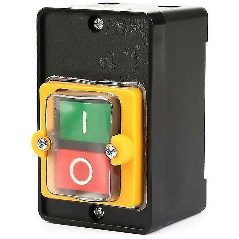 Push Button Switch, Ac220v/380v 10a Single/three Phase Waterproof Power Control Button Switch, On/off Control Button With Shell, Machine Tool Chisel S