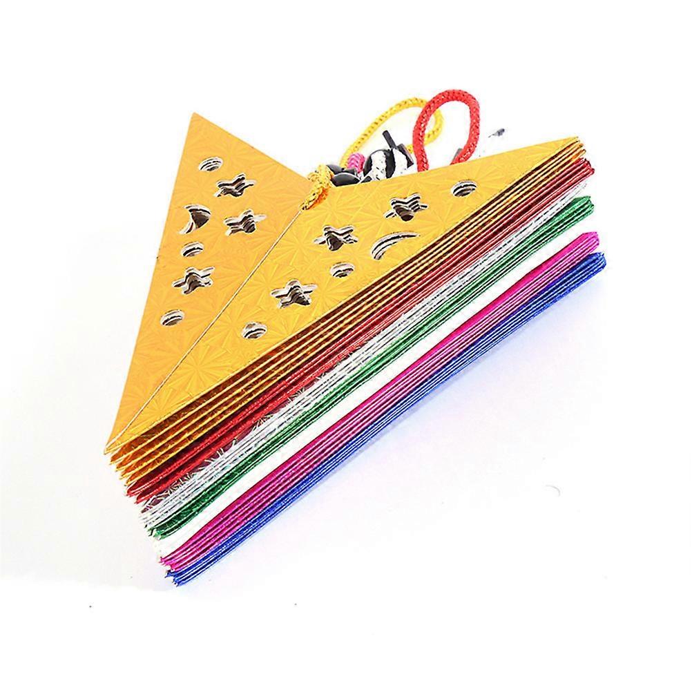 Christmas Hanging Decorations Paper Star Lantern with Hollow Moon Star Pattern