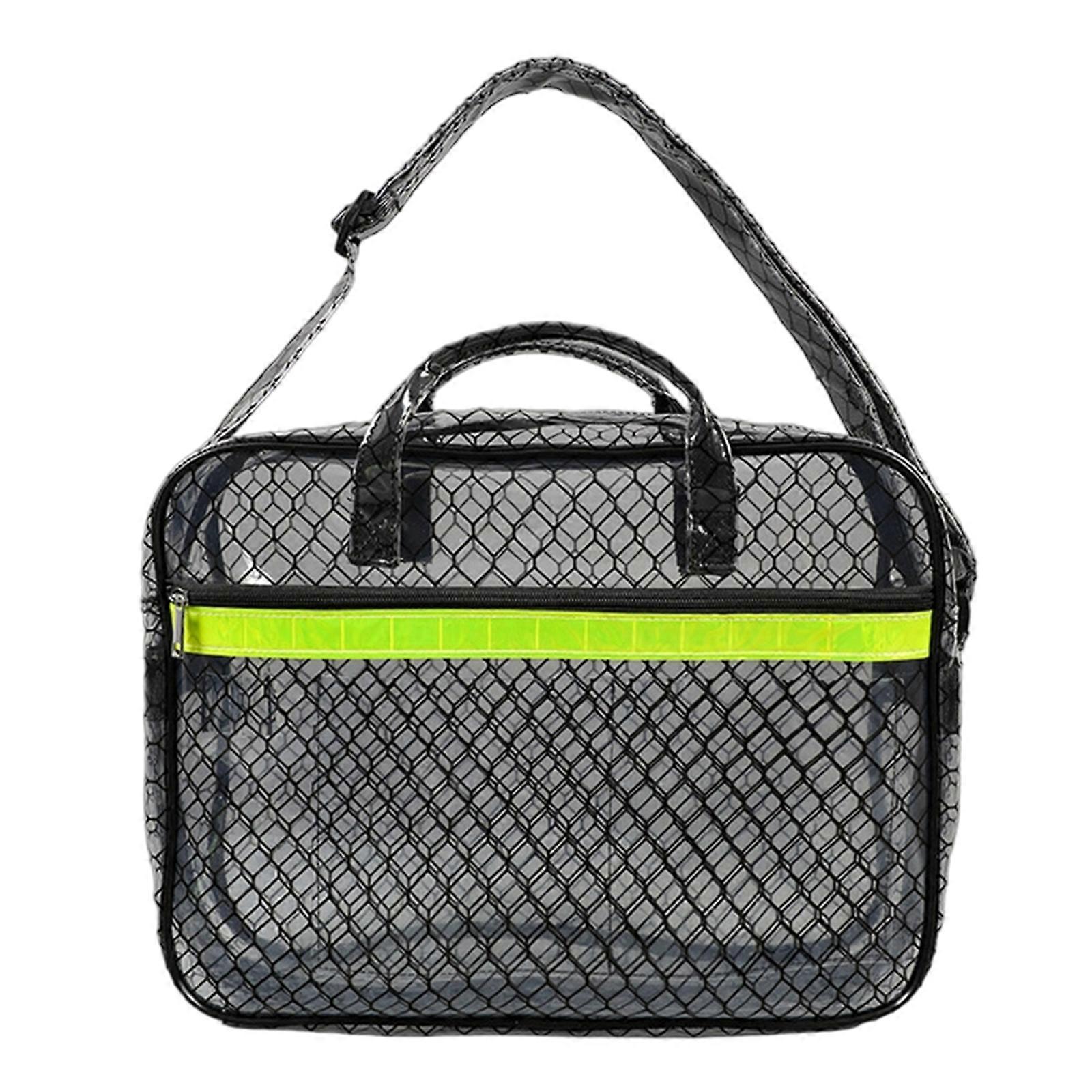 Crossbody Bag With Antistatic Feature and Reinforced Handle Transparent Cleanroom Tool Bag for Equipment Transport Multicolor