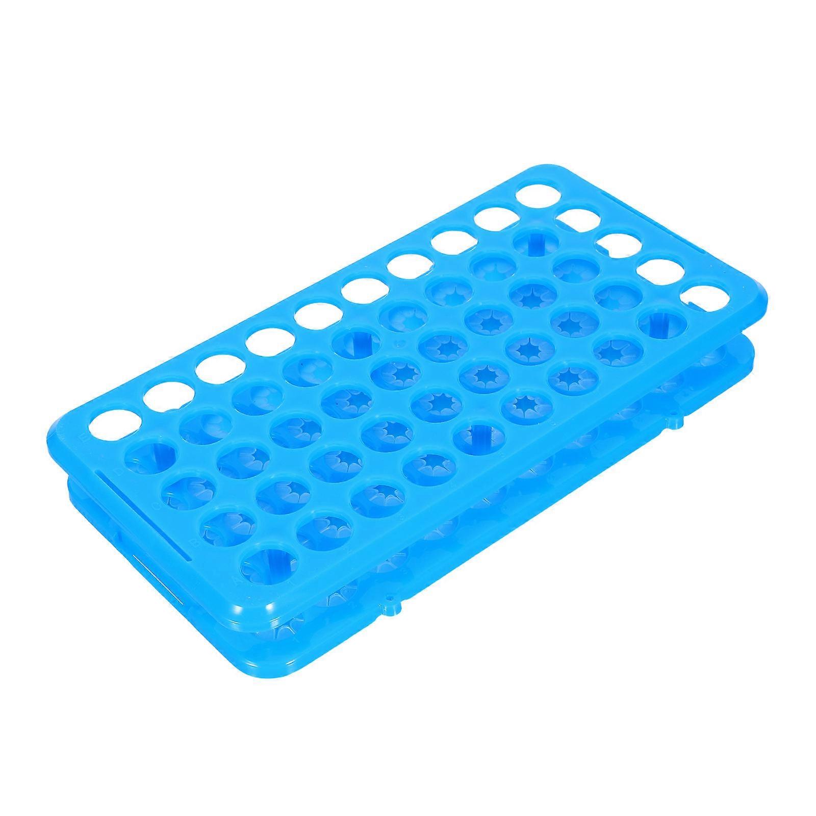 Sample Storage Rack For Research Facilities 50-Hole Design Blue Plastic Space Saving 1Pack