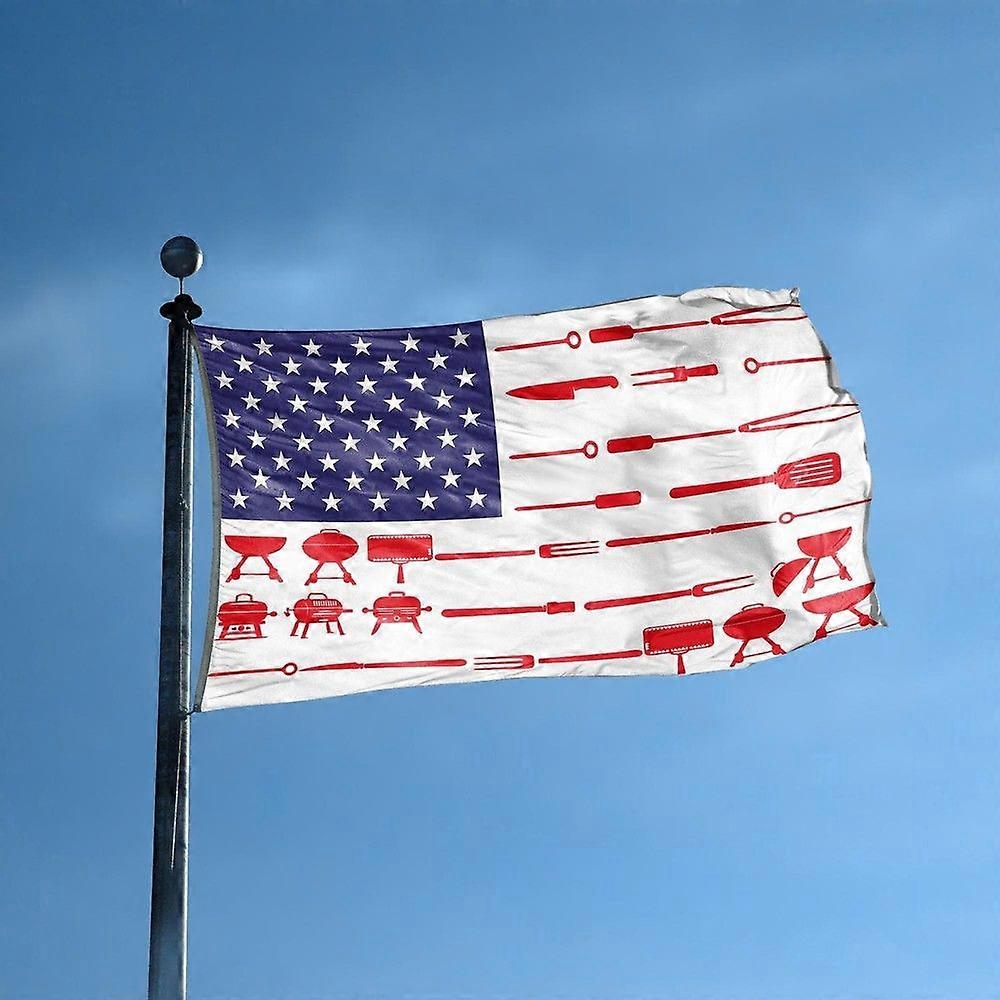 Drapeau américain à rayures barbecue