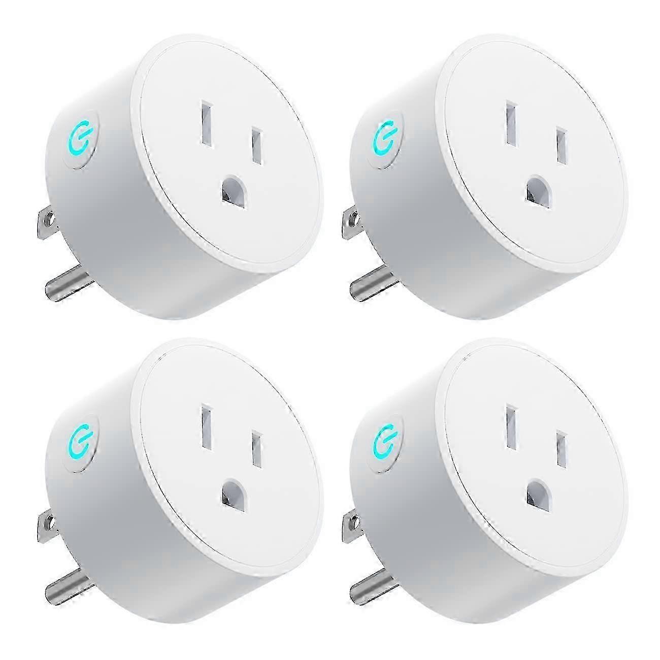 Smart Plug Compatible with Alexa and Google Home for Voice Control Mini Smart Outlet WiFi Socket with Timer Function Romte Control No Hub Require