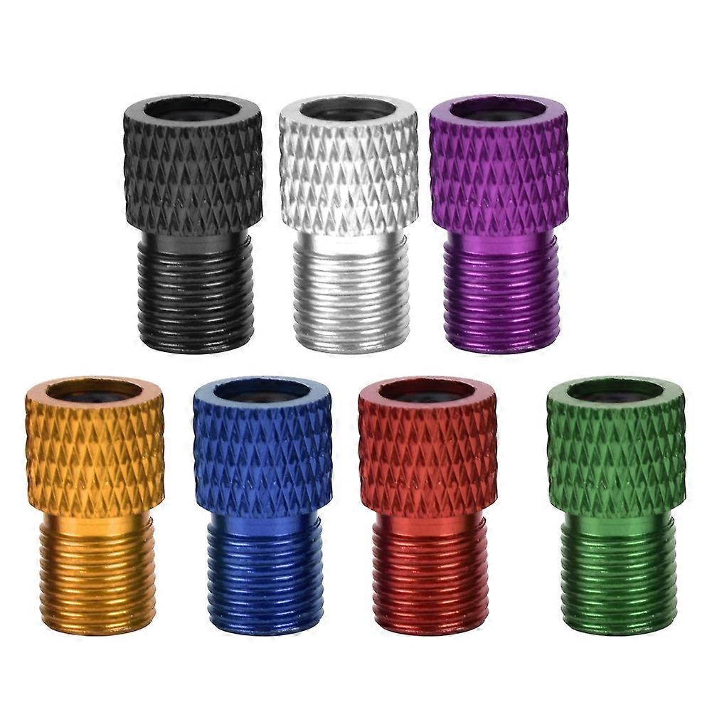 7Pcs Bicycle Inflator Presta Valve to Schrader Valves Adapter for Road Bike Fixed Gear