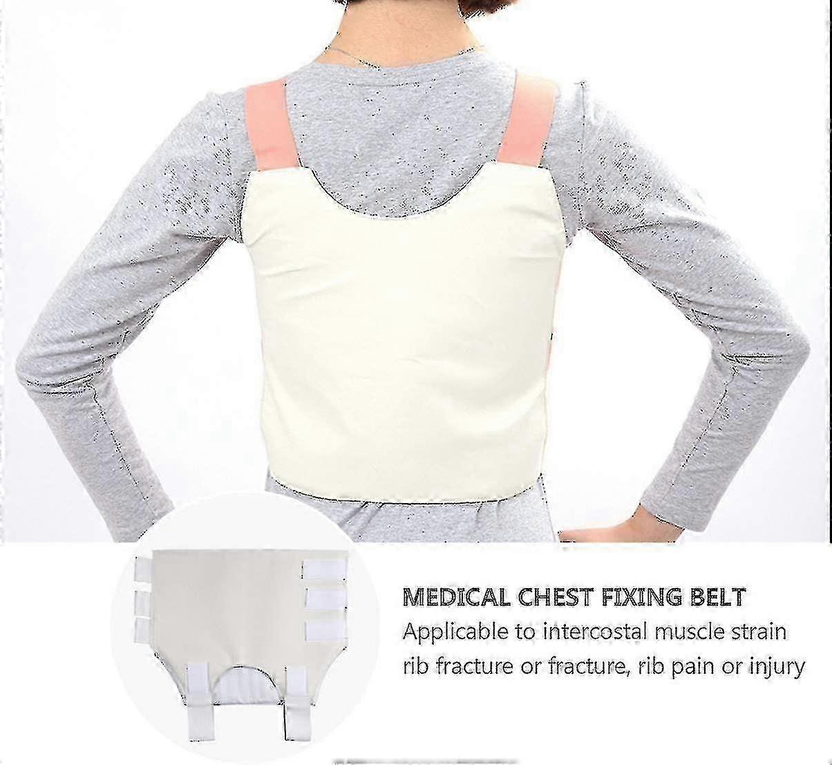 Adjustable thorax brace for chest support - Breathable rib protector, sternum wrap belt