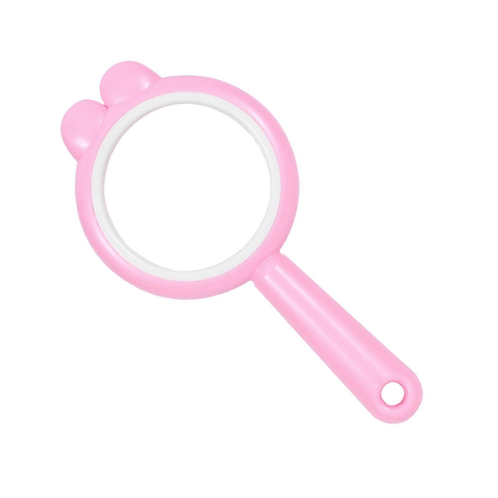 Lupe, Lupe, 60mm Objektiv, Lupe für Kinder und Erwachsene, Handlupe rosa