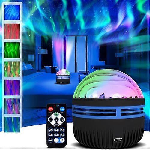 Lights Projector Galaxy Projector, Star Projector Night Light with 7 Light Effects, 2 in 1 Northern Lights Ocean Wave Projector, Northern Lights Lamp