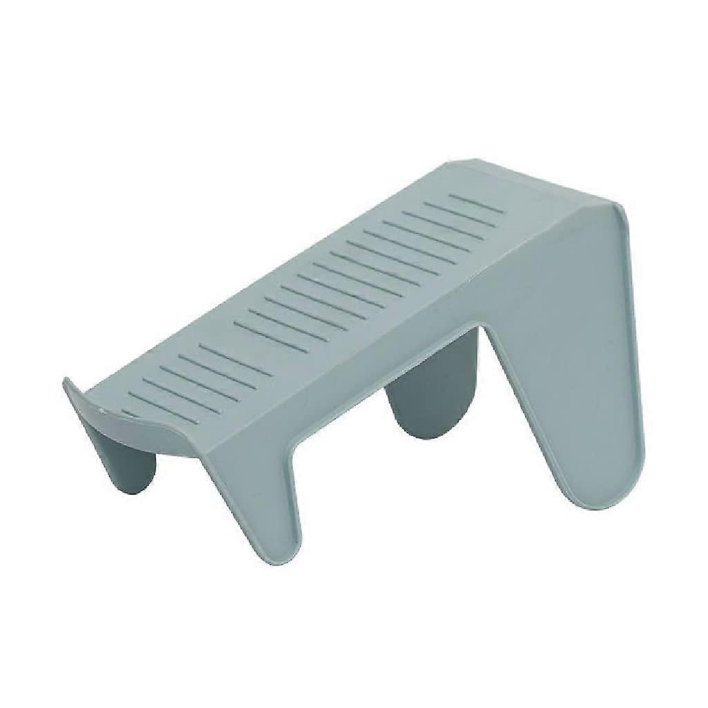 Double Shoe Slot Organizer, 4pcs Adjustable Plastic Shoe Rack for Space Saving in Home or Dorm, Beige and Blue