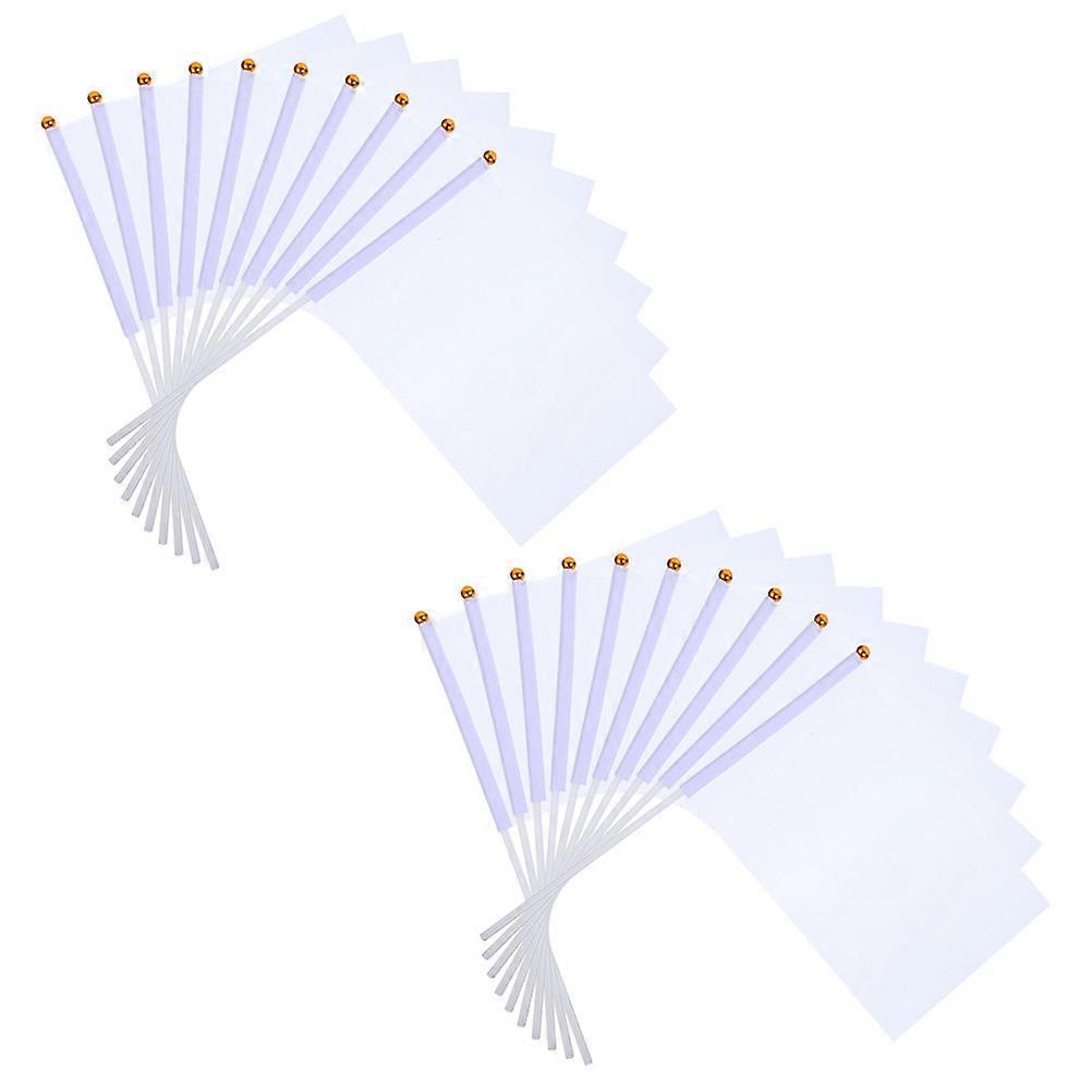 White Match Signal Flags Flags for Athletic Events 80Pcs